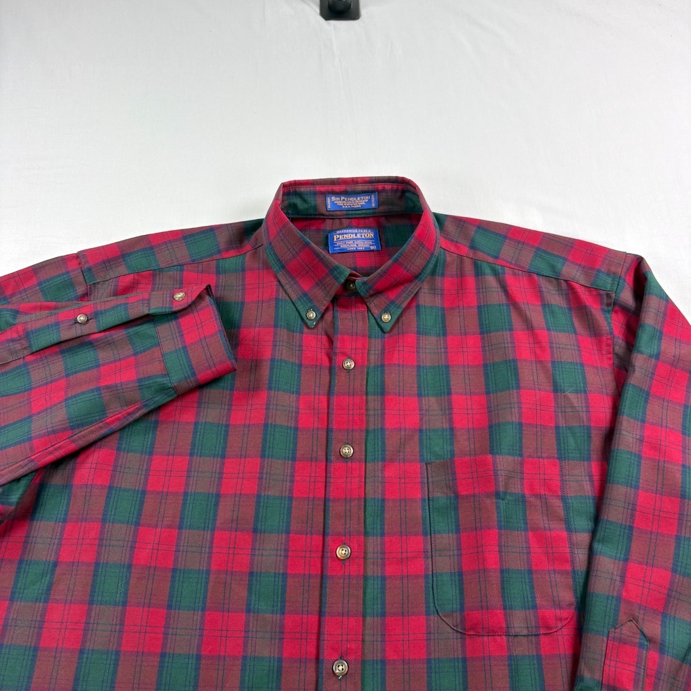 Pendleton Wool Shirt Mens XL Lindsay Tartan Plaid Button Up Long Sleeve